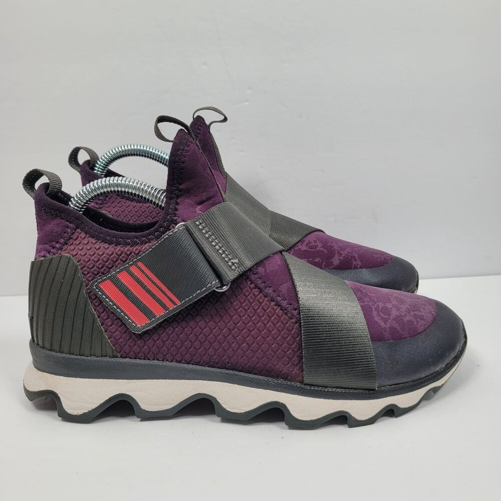 Sorel Kinetic Sneak Women's Purple Knit Slip On Sneakers NL3374-506 US Size 8.5